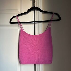 PacSun Basics Pink Crop Tank Top Size M